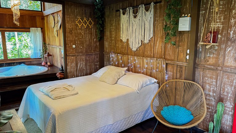 Cabana Nalu | Romântica com hidro e rede suspensa