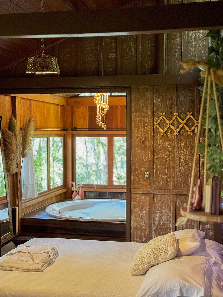 Cabana Nalu | Romântica com hidro e rede suspensa