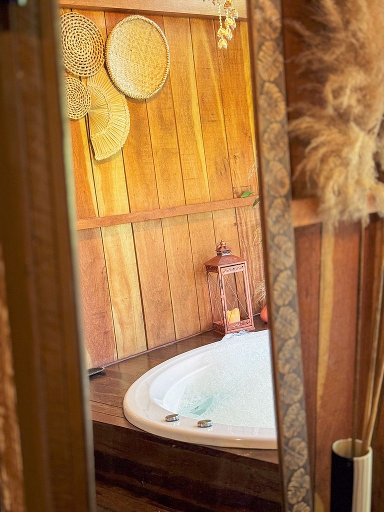 Cabana Nalu | Romântica com hidro e rede suspensa