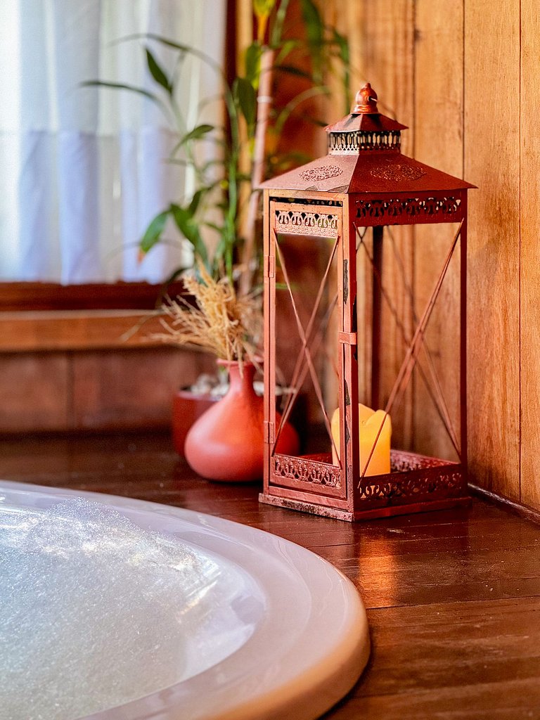 Cabana Nalu | Romântica com hidro e rede suspensa