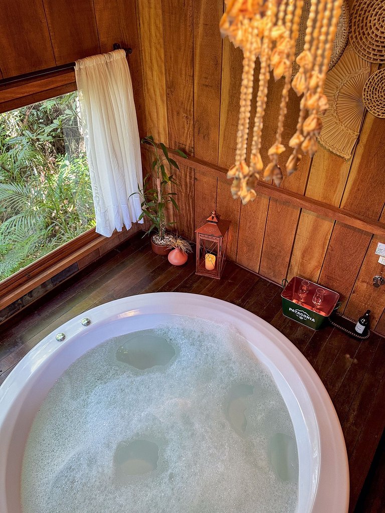 Cabana Nalu | Romântica com hidro e rede suspensa