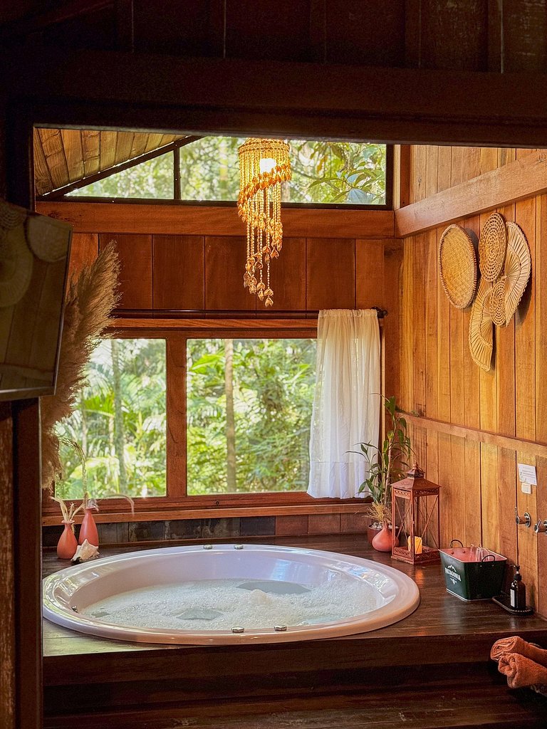 Cabana Nalu | Romântica com hidro e rede suspensa