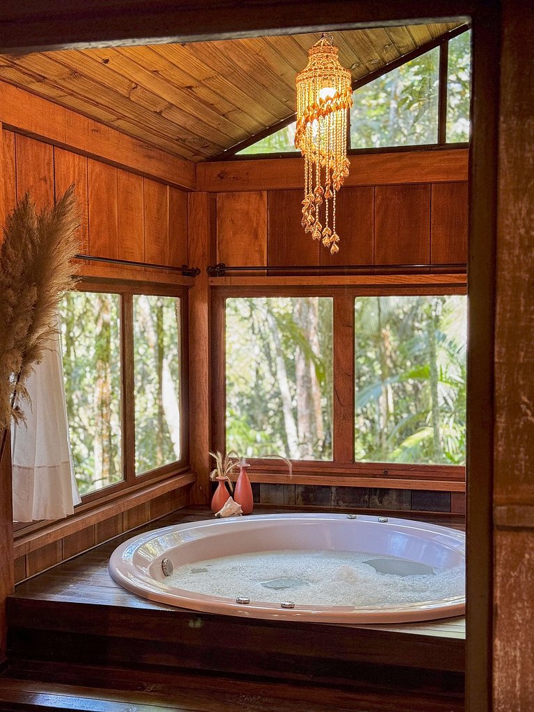 Cabana Nalu | Romântica com hidro e rede suspensa