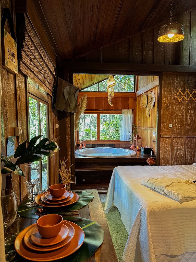 Cabana Nalu | Romântica com hidro e rede suspensa