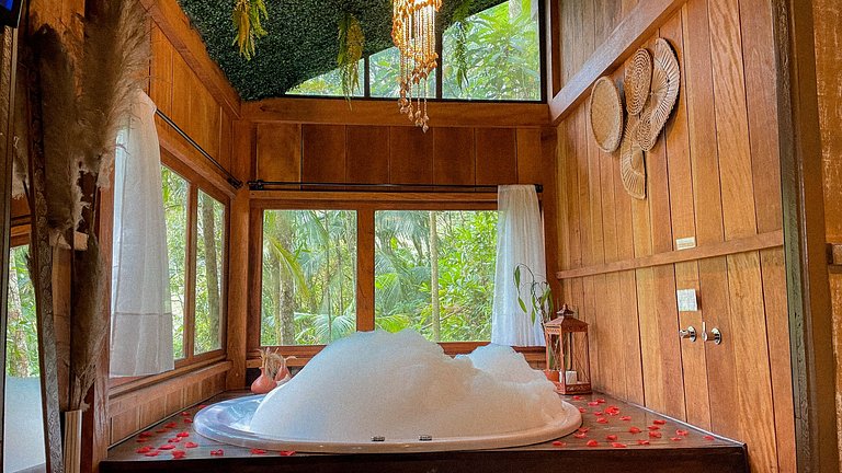 Cabana Nalu | Romântica com hidro e rede suspensa