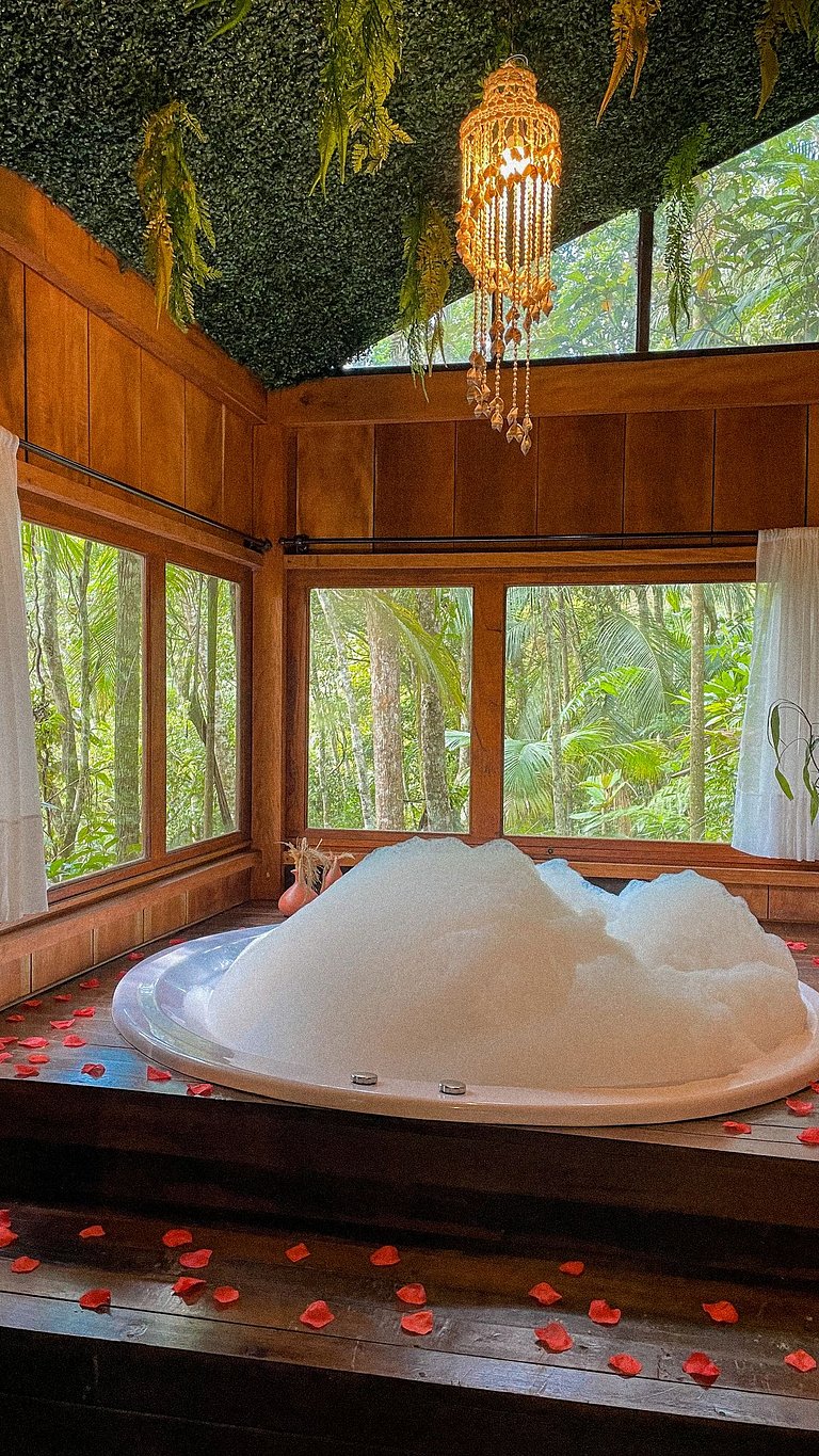 Cabana Nalu | Romântica com hidro e rede suspensa