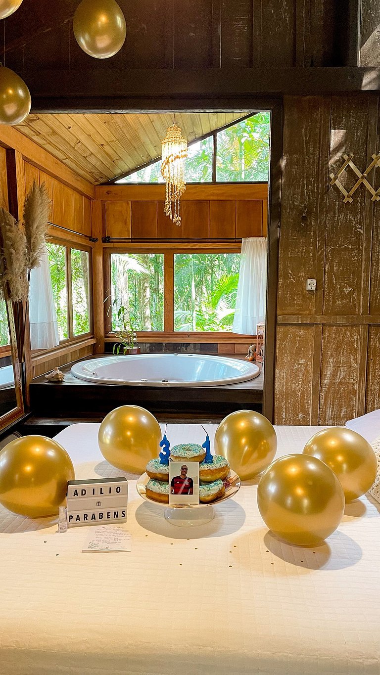 Cabana Nalu | Romântica com hidro e rede suspensa