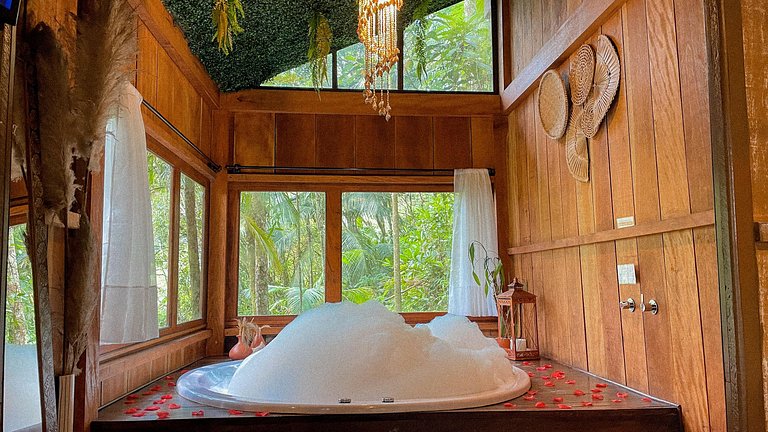 Cabana Nalu | Romântica com hidro e rede suspensa